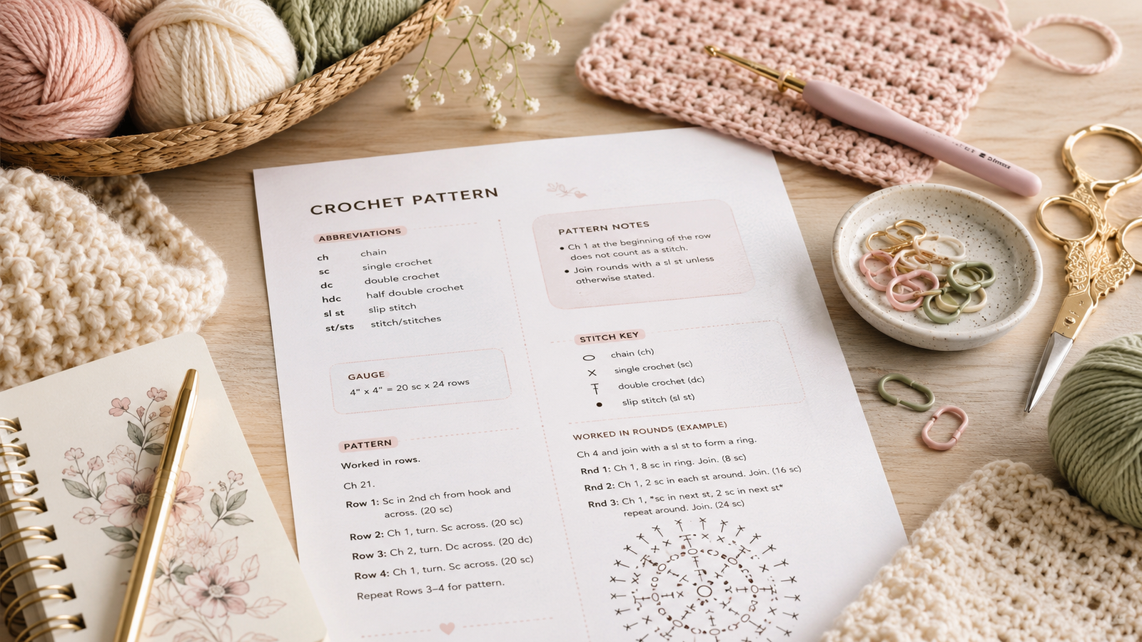 How to read a crochet pattern for beginners