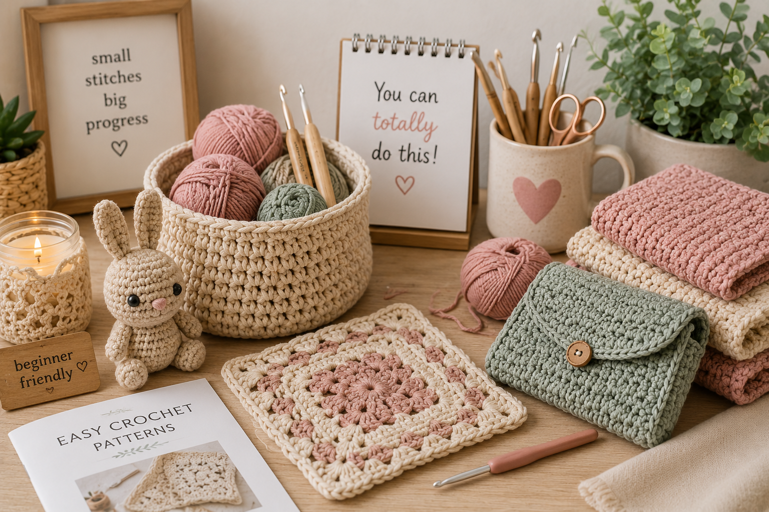 Easy beginner crochet pattern projects