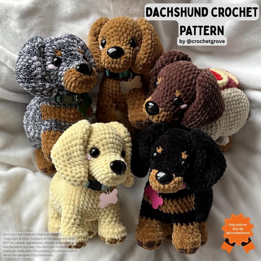 Dachshund Amigurumi Crochet Pattern