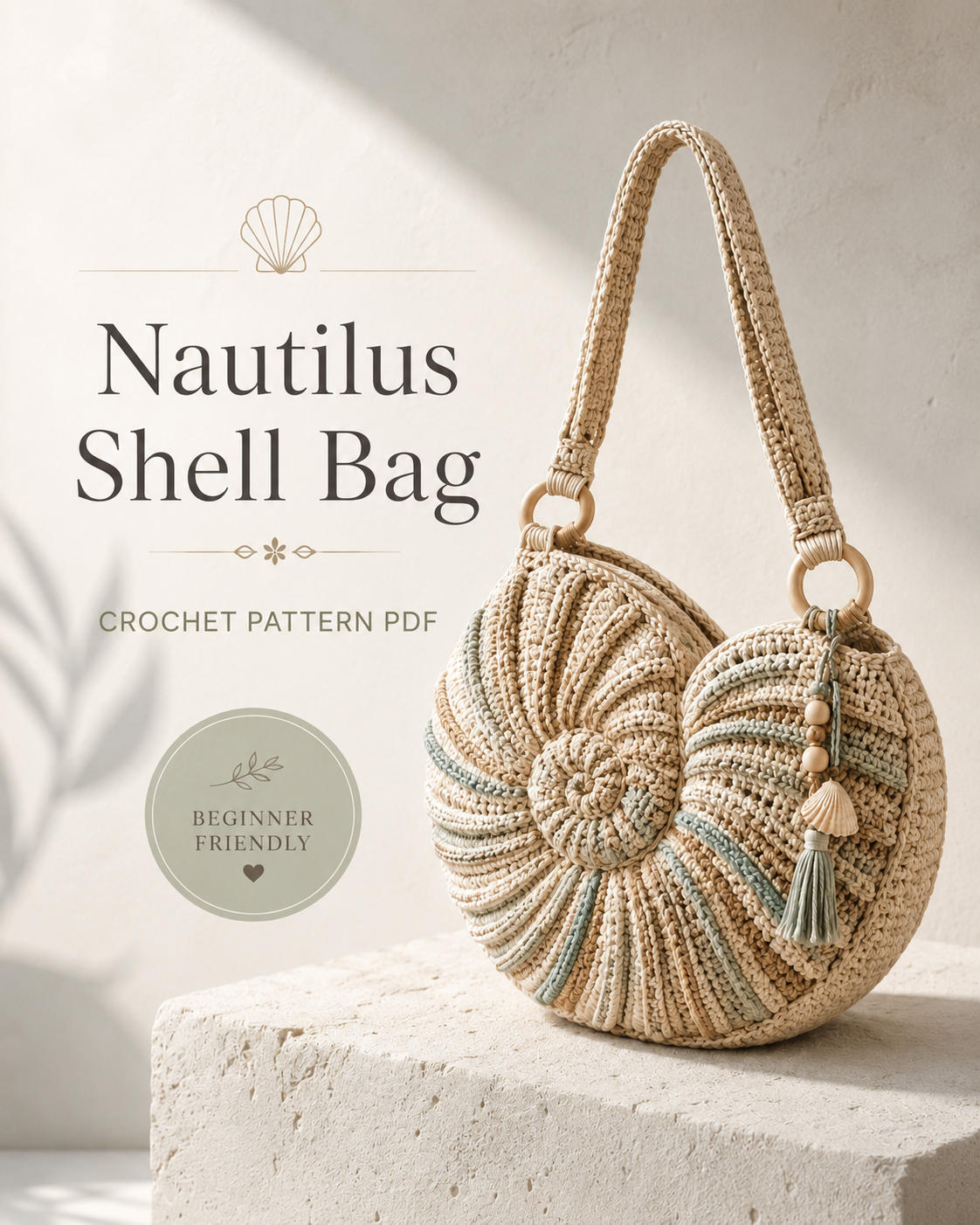 Nautilus Shell Bag Crochet Pattern PDF