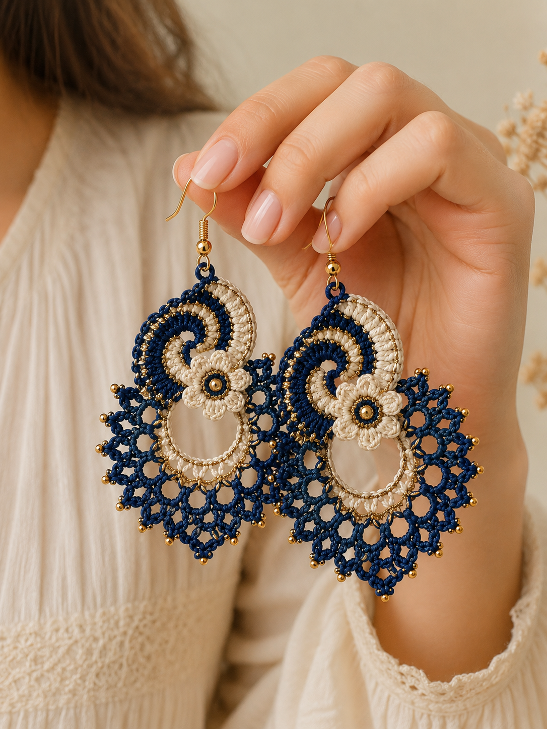 Crochet Earrings Pattern PDF