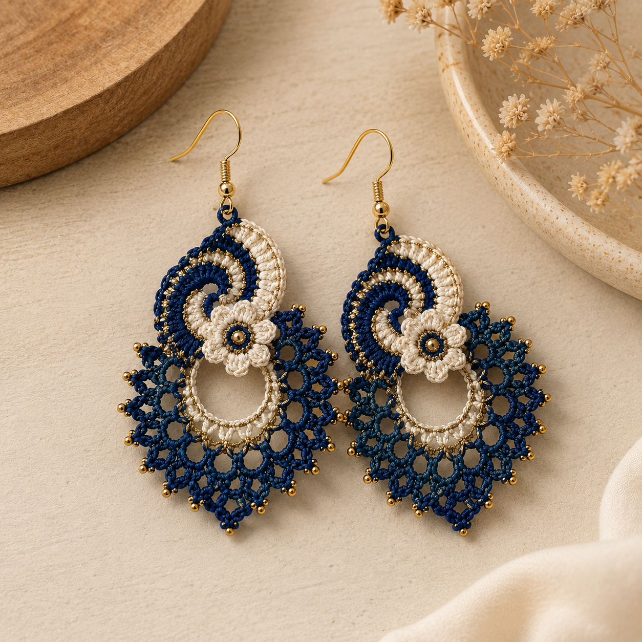 Crochet Earrings Pattern PDF