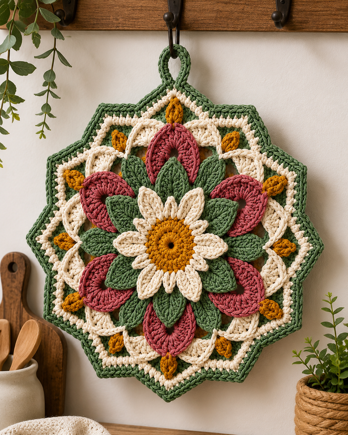 Crochet Potholder Pattern PDF
