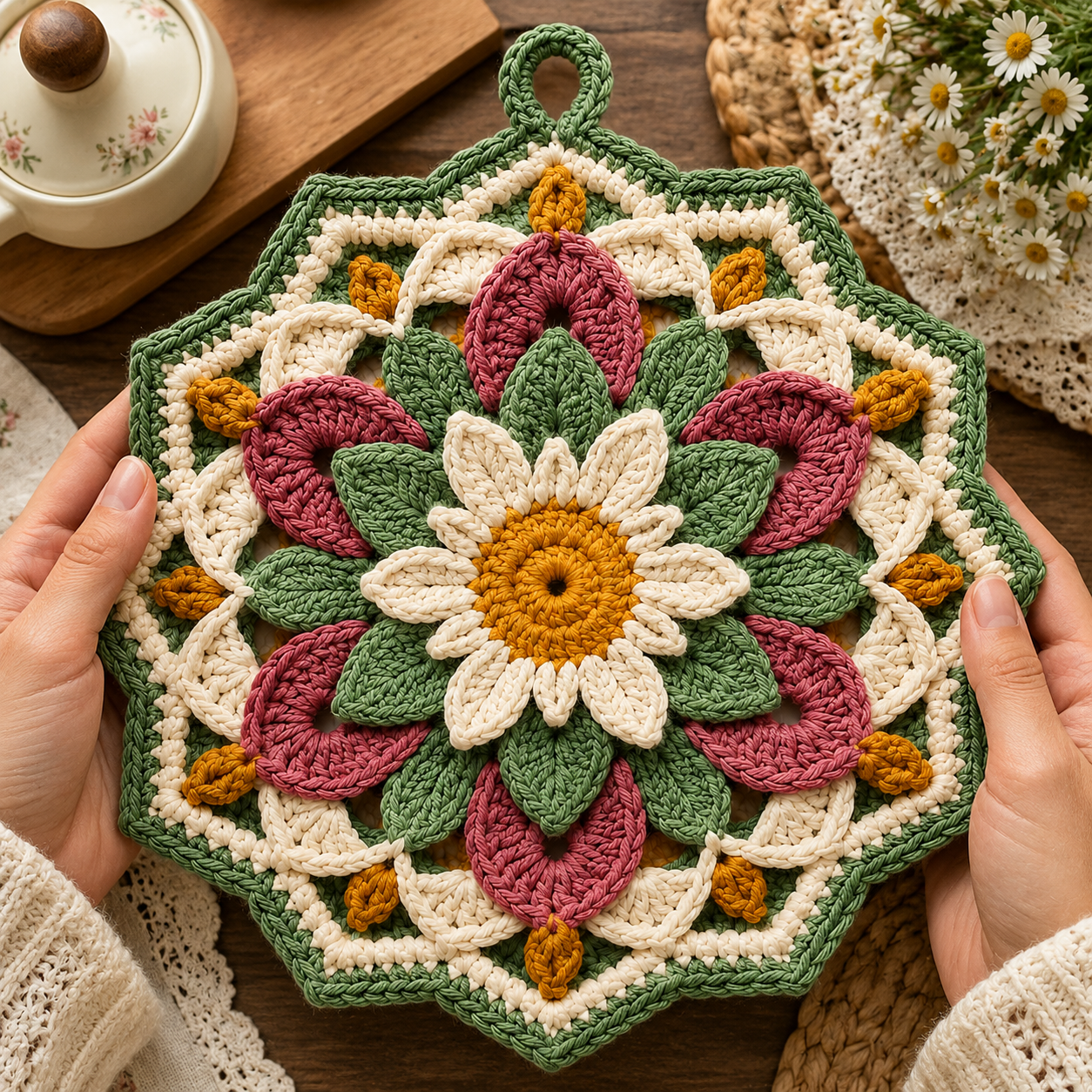 Crochet Potholder Pattern PDF