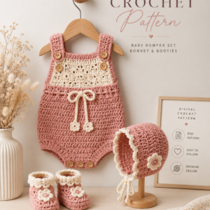 Baby Romper Crochet Pattern PDF
