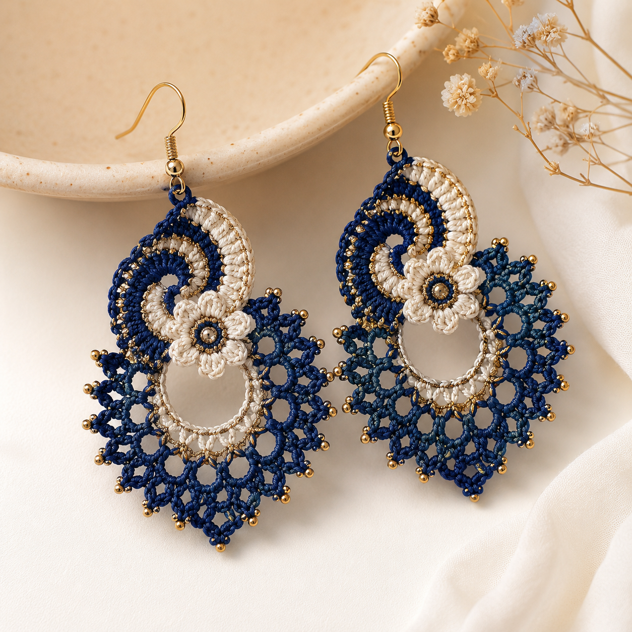 Crochet Earrings Pattern PDF