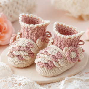 Crochet Baby Booties Pattern PDF