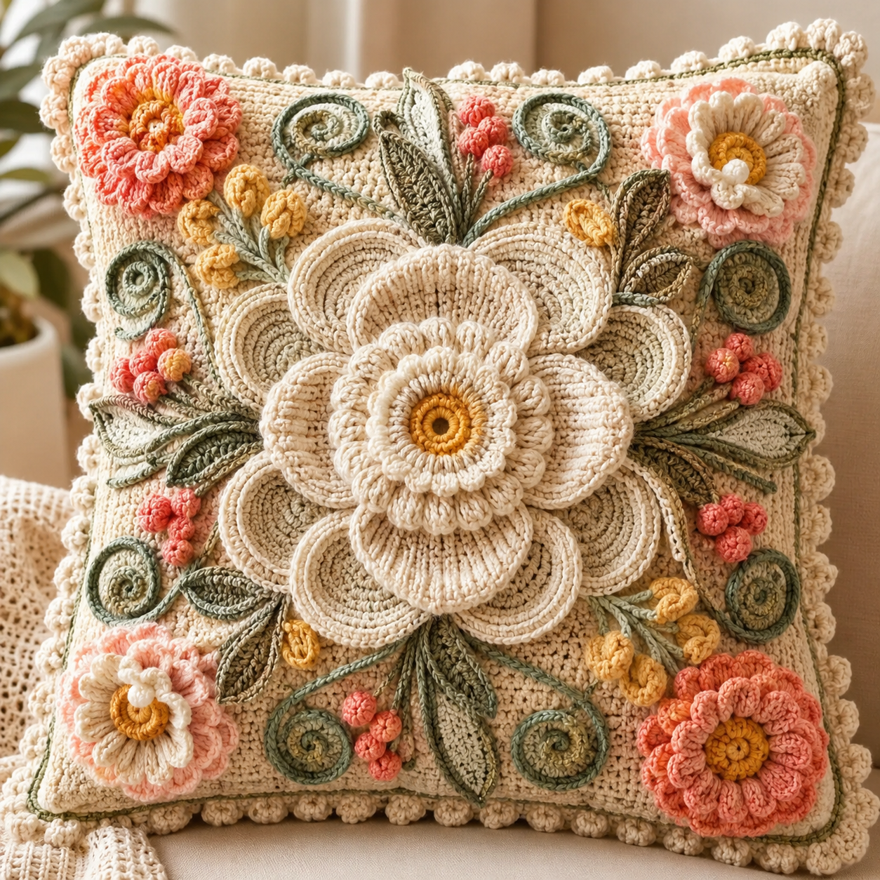 Crochet Pillow Pattern PDF