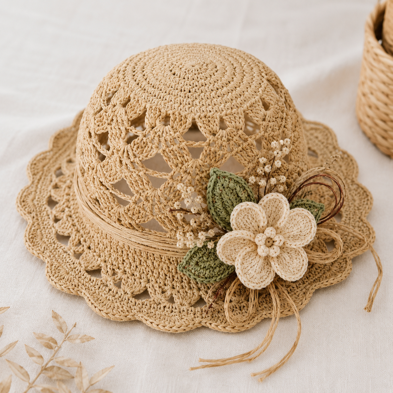 Crochet Straw Hat Pattern PDF