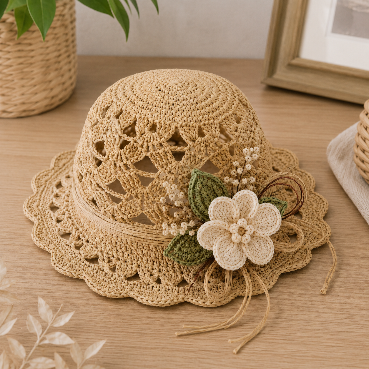 Crochet Straw Hat Pattern PDF