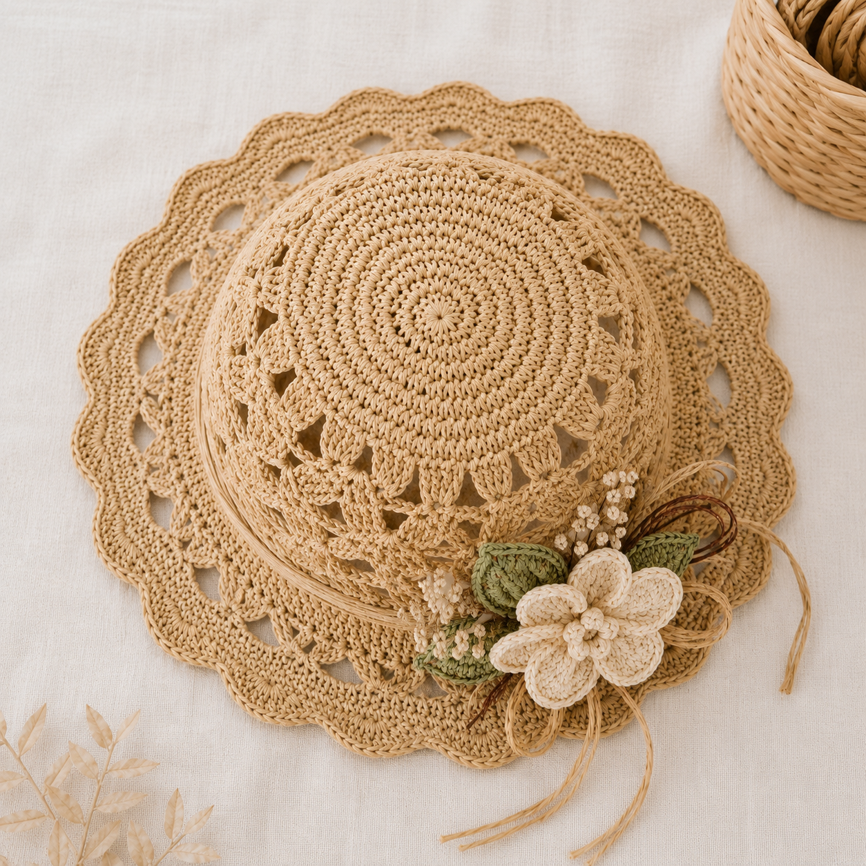 Crochet Straw Hat Pattern PDF