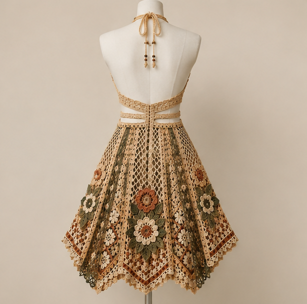 Crochet Boho Summer Dress Pattern PDF