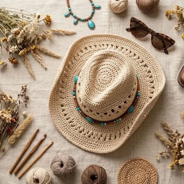 Crochet Western Cowgirl Hat Pattern