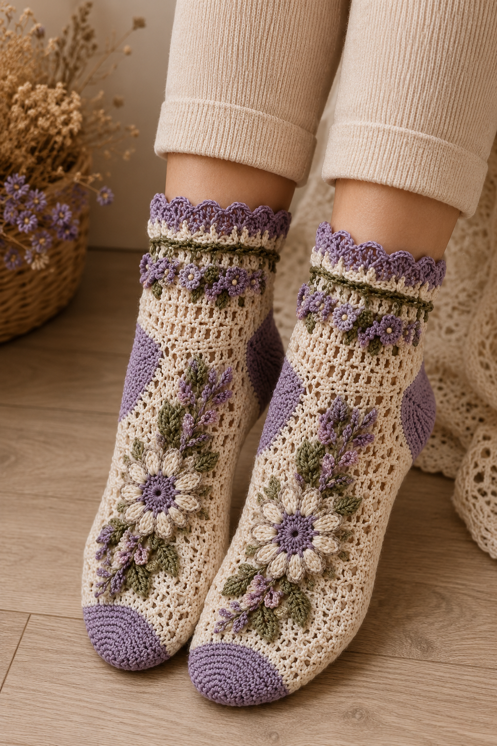 Crochet Socks Pattern PDF
