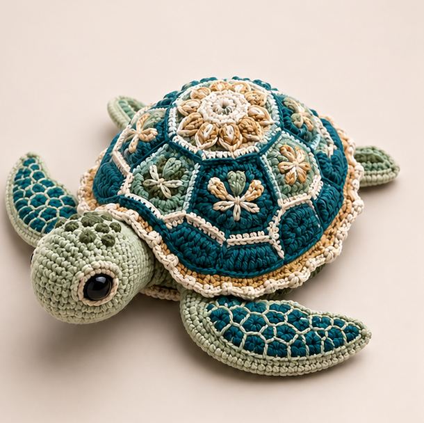 Crochet Turtle Amigurumi Pattern PDF | Sea Turtle