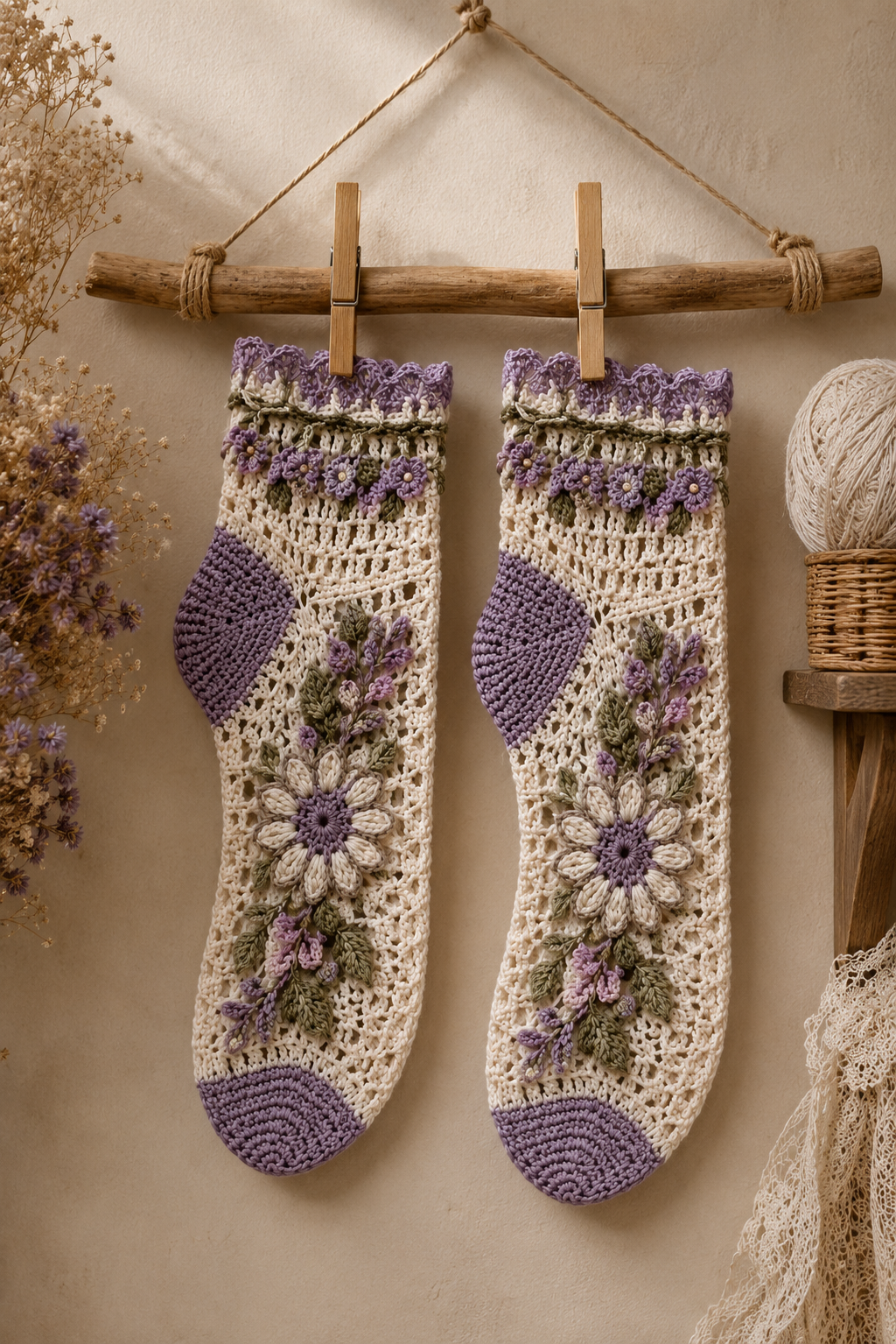 Crochet Socks Pattern PDF