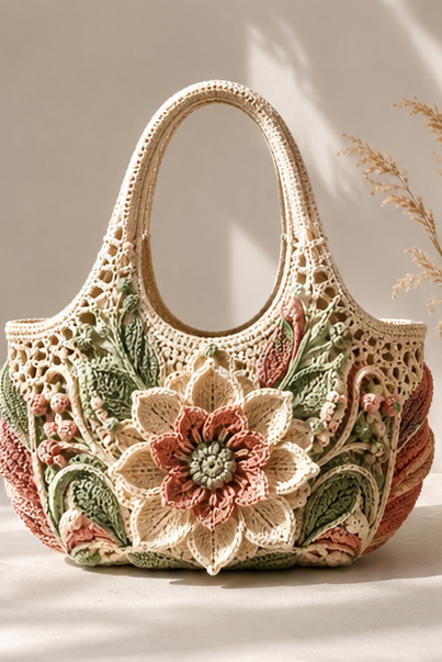 Crochet Floral Bag Pattern PDF