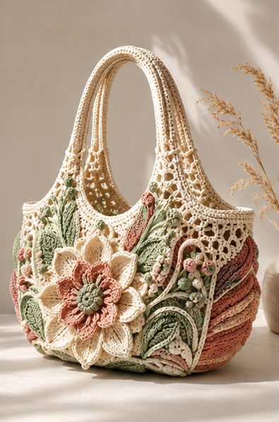 Crochet Floral Bag Pattern PDF