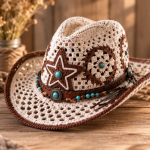 Crochet Cowboy Hat Pattern PDF Western Cowgirl Design