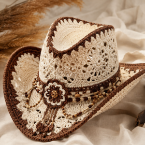 Crochet Cowboy Hat Pattern PDF Boho Western Design